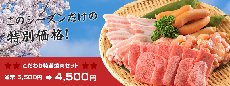 キャンプやレジャーは大満足の「焼肉セット」！5月31日まで！店頭限定の特別価格！